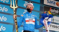 Tadej Pogacar, ganador de la Tirreno Adriático 2021. AFP