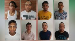 Alexander Piña, Jhonatan Aguilar, José Hernández, José Padilla, Ross Deans, Yesid Alexander Ortigui y Yeison Blanco. / Foto: Policía Nacional