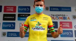 Germán Darío Gómez, ganador de la cuarta epata de la Vuelta de la Juventud. 
