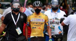 Jesús David Peña, ganador de la primera etapa de la Vuelta de la Juventud.  