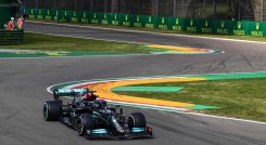 Lewis Hamilton, ganador de la Pole en el GP de Ímola 