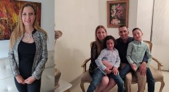 María Margarita Mansilla Jáuregui,  su esposo Alberto Mario Ariza GonzálezRubio e hijos: Juan Martín y  Gabriel Ariza Mansilla. Foto Cortesía.