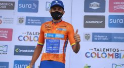 Brayan Gómez es líder de la Vuelta a Colombia. / Foto: Colprensa