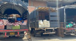 La Polfa se incautó de carne, queso, ACPM y vehículos en San Gerardo.