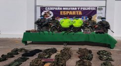 La Fuerza de Tarea Vulcano del Ejército y la Policía hallaron el material de guerra.