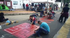 Campamento al frente de la UFPS