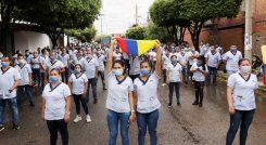 Plantón de Corpomoda por paro nacional 