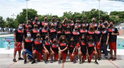 Selección Norte de natación de carreras que compite en Barranquilla.