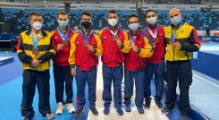 La selección Colombia de gimnasia obtuvo la medalla de bronce por equipos.