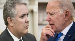 Iván Duque, presidente de Colombia y Joe Biden, presidente de Estados Unidos hablaron oficialmente./Foto: AFP