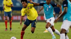 Juan Guillermo Cuadrado en el triunfo 1-0 de Colombia ante Ecuador. 