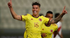 Matheus Uribe, mediocampista de la Tricolor. 