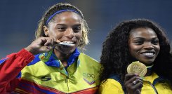 Yulimar Rojas y Caterine Ibargüen en Rio 2016.