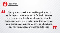 Editorial: Congreso madrugador
