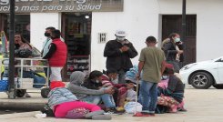 Muchos caminantes llegan sin elementos de bioseguridad. / Roberto Ospino 