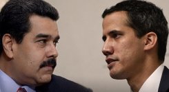 Nicolás Maduro y Juan Guaidó