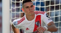 Rafael Santos Borré consiguió 56 tantos en 140 partidos disputados con River Plate. / Foto: Archivo