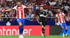 Luis Suárez delantero uruguayo del Atlético de Madrid. 