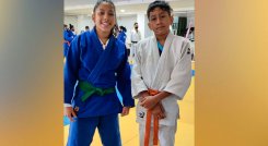 Danna Vera y Daniel González, representantes del judo cucuteño en el PAD. 