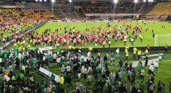 Batalla campal en el partido Nacional vs Santa Fe
