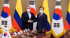 Presidente de Corea del Sur y de Colombia.