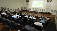 El auditorio principal fue elegido para las conferencias, muestras artísticas y novedades editoriales.