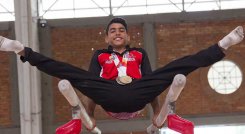 Angel Barajas, gimnasta cucuteño, apoyado por Mindeporte