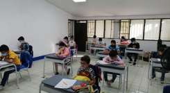 En los colegios se hace el seguimiento a todos los protocolos de bioseguridad para el regreso gradual, seguro y efectivo de los niños a las aulas de clases. / Cortesía/ La Opinión 
