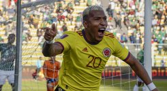 Roger Martínez, autor del gol de Colombia.