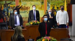 El alcalde Jairo Yáñez instaló un nuevo periodo de sesiones en el Concejo./Foto Pablo Castillo