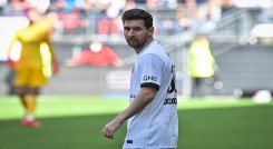 Messi, jugador argentino. 