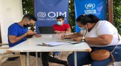 Inscriben a migrantes en condición irregular para vacunarlos./Foto: cortesía