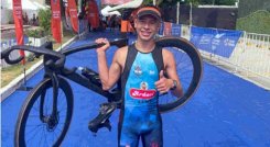 Andrés David Ayala Carrillo, de 17años, una promesa del triatlón nortesantandereano.