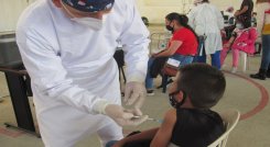 Los niños de 3 a 11 años empezaron a ser vacunados en Pamplona y la provincia. Foto: Roberto Ospino/La Opinión.