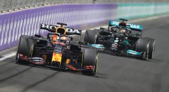 Max Verstappen y Lewis Hamilton.