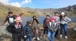 Los niños conocieron el páramo de Santurbán y se comprometieron en defenderlo. Foto: Roberto Ospino/La Opinión.