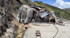 Sin identificar conductor calcinado en Chitagá./Foto: cortesía