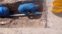 La empresa ha reparado 17 daños en la tubería de agua potable. Foto: Cortesía/La Opinión.