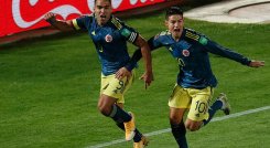 Falcao y James Rodríguez, en la Selección Colombia. 