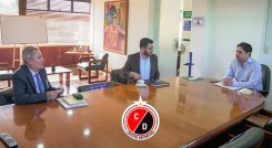 Rodrigo Tamayo y Guillermo Herrera se reunieron buscando alternativas para el Cúcuta Deportivo. 