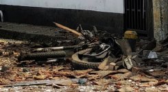 Tres heridos tras explosión de moto bomba contra la Policía en Cauca./Foto: internet