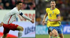 El polaco Robert Lewandowski o Zlatan Ibrahimovic figuras de Portugal y Suecia.