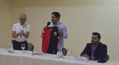 airo Yáñez, alcalde de Cúcuta; Guillermo Herrera, ministro del Deporte y Johann Manrique, juez del concurso. / Foto P. Castillo