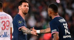 Lionel Messi y Neymar en el PSG. 