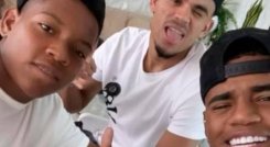 Jesús Manuel en la izquierda; Luis en el centro y  Róger, derecha. 