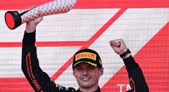 Max Verstappen, ganador del GP de Baku. 