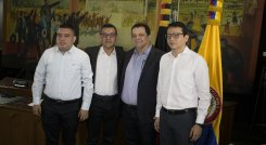 José Ricardo Ayala Gómez, César Arbey Torres, y Jefferson Castellanos tomaron posesión como nuevos concejales de Cúcuta./Foto Juan Pablo Cohen-La Opinión