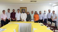 El comité de empalme del Pacto Histórico en Norte de Santander se reunió ayer con el gobernador Silvano Serrano, el alcalde Jairo Yáñez y otros mandatarios. / Foto cortesía
