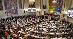 Protestas, gritos, abucheos al presidente Iván Duque, algarabía y mucho caos, fue lo que se vio el 20 de julio, en la instalación del Congreso./ Foto Colprensa