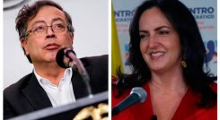 Gustavo Petro y María Fernanda Cabal